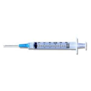 Syringe/Needle 3cc 23gx1" Conventional 100/Bx